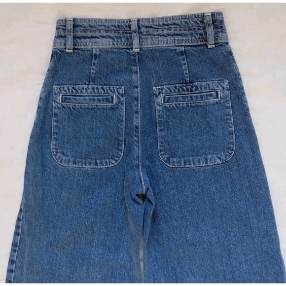 WE THE FREE Colette Crop High-Rise Wide-Leg Button-Fly Jeans Denim Womens 25 - Picture 11 of 11